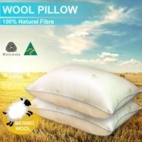 2xAus Made Natural Wool Pillow-Feather/Down/Latex/Memory Altern - Anti-Mite