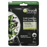 [Clearance] Garnier Pure Charcoal Hyaluronic Acid + Black Tea Sheet Mask