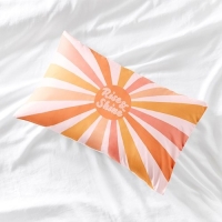 [Linen Lovers] Positive Vibes Rise And Shine Text Pillowcase