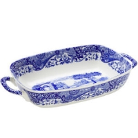 NEW Spode Blue Italian Two Handled Serving Dish