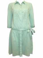 Embroidered Shirt Dress with Belt