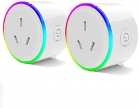 $33.88 - WiFi Smart Plug with RGB Light, Compatible with Amazon Alexa, Google Home Assistant, No Hub Needed, App Remote Control, Timing