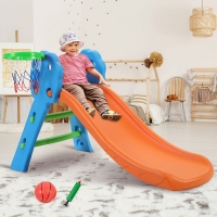 Keezi Kids Slide With Basketball Hoop Outdoor Indoor Playground Toddler Play