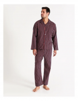 Reserve Essentials Long Sleeve Flannelette PJ Set Stripe