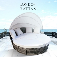 LONDON RATTAN Outdoor Day Bed 4-Piece Set