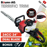 BAUMR-AG 24cc 2-Stroke Petrol Hedge Trimmer, TruSharp Blade, Swivel Handle