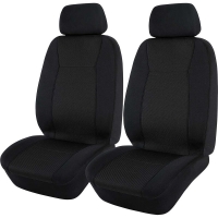 SCA Jacquard Seat Covers Black, Adjustable Headrests, Size 30, Airbag Compatible