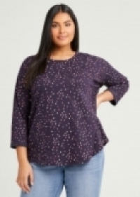 Cotton Mini Hearts Top in Print in sizes 12 to 24